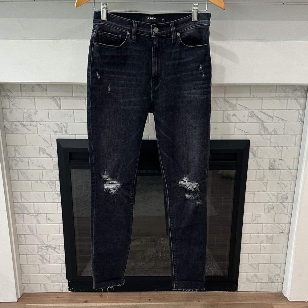 Hudson Barbara super skinny Jeans black Charcoal Denim